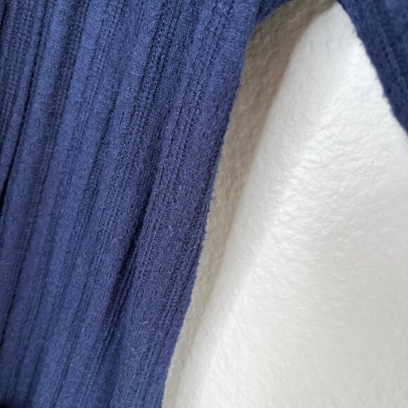 Maurices Open Front Navy Blue Knit Ribbed Cardigan Sweater Medium - Picture 6 of 12